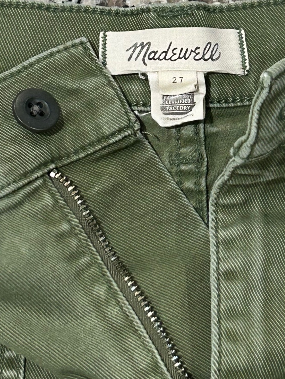 Madewell The Perfect Vintage Fatigue Short Style MC911 In Green - Picture 6 of 12